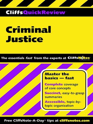 CliffsQuickReview Criminal Justice - ebook